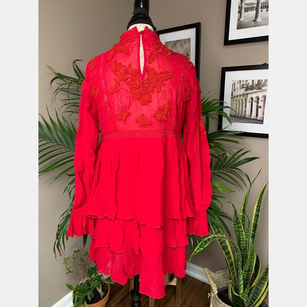 Free People Fondant Mini Raspberry Dress - Picture 6 of 6